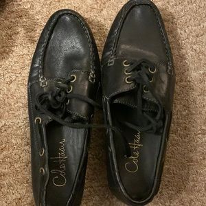 Black Cole Haan Boat Shoes
